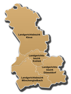 Zuständige Bezirke des OLG Düsseldorf Zuständige Bezirke des OLG Düsseldorf